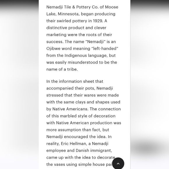 Nemadji Pottery Vase Vintage 6 Inch Tall Handmade Southwestern Look Art Swirls - Picture 9 of 9